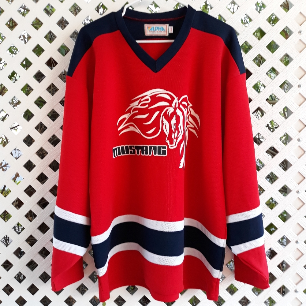 Mustang Hockey Jersey vintage Alpha Sportswear